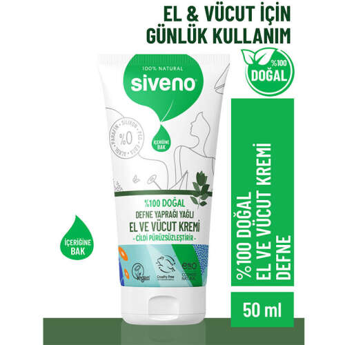 Siveno Defne Yaprağı Yağlı El ve Vücut Kremi 50 ml - 2