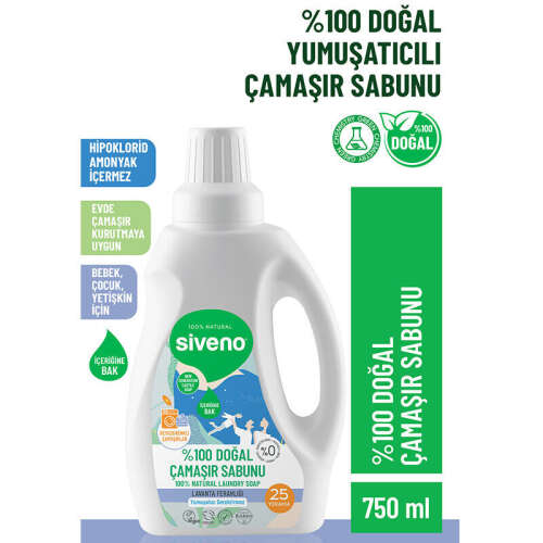 Siveno Doğal Çamaşır Sabunu 750 ml - 2