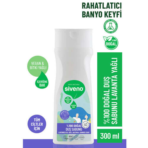 Siveno Doğal Duş Sabunu Lavanta Yağlı 300 ml - 2