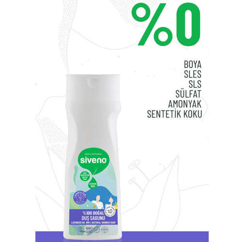 Siveno Doğal Duş Sabunu Lavanta Yağlı 300 ml - 4