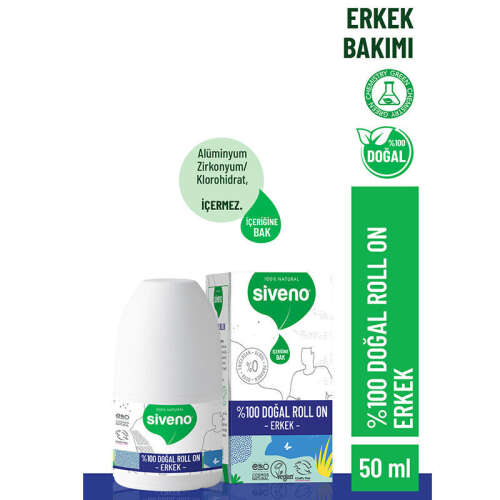 Siveno Doğal Erkekler için Roll-On 50 ml - 2