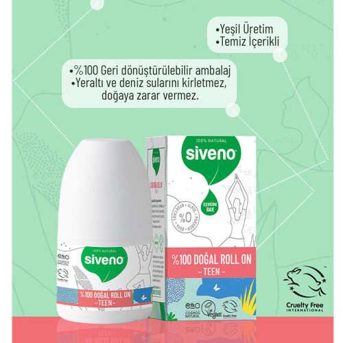 Siveno Doğal Teen Pink Roll-On 50 ml - 5