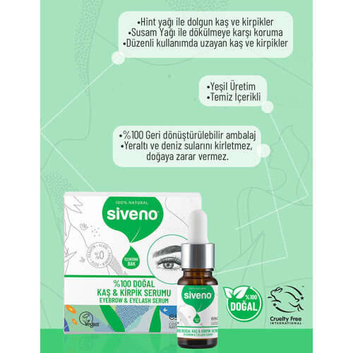 Siveno Kaş ve Kirpik Güçlendirici Doğal Serum 10 ml - 8