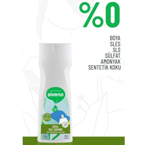 Siveno Zeytinyağlı Doğal Saç Sabunu Erkekler için 300 ml - 4