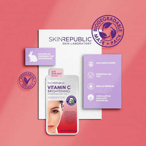 Skin Republic Brightening Vitamin C Face Mask Sheet 25 ml - 4