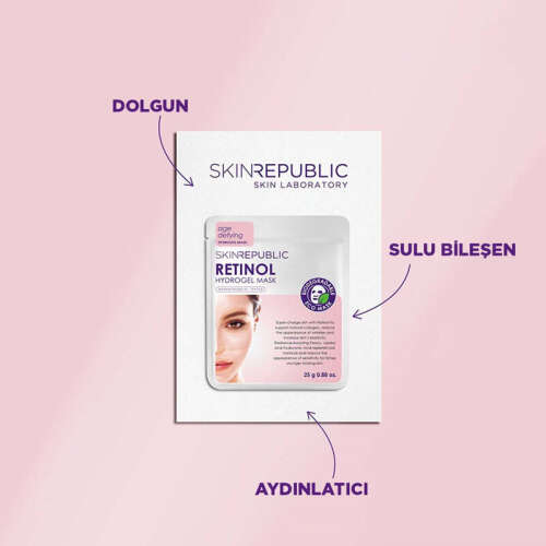 Skin Republic Retinol Hidrojel Yüz Maskesi 25 gr - 3