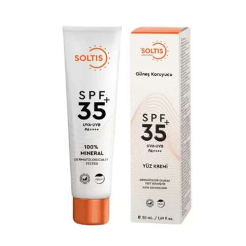 Soltis %100 Mineral Filtreli SPF35+ Güneş Koruyucu Krem 50 ml - 1