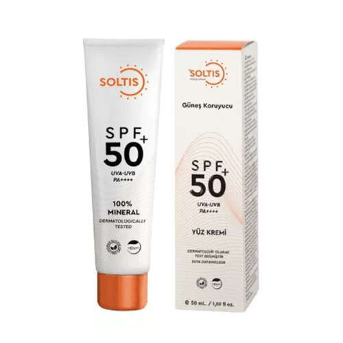 Soltis SPF50 %100 Mineral Güneş Koruyucu Krem 50 ml - 1