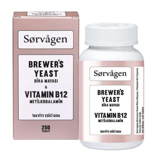 Sorvagen Brewers Yeast (Bira Mayası) Vitamin B12 250 Tablet - 1