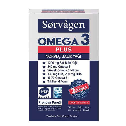 Sorvagen Omega 3 Plus Norveç Balık Yağı 60 Kapsül - 1