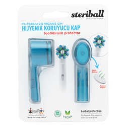 Steriball Pilli veya Şarjlı Diş Fırçaları İçin Hijyenik Diş Fırçası Kabı - Mavi - 1