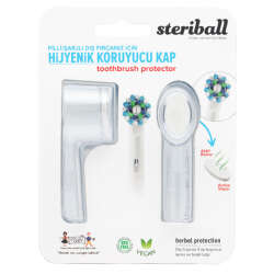 Steriball Pilli veya Şarjlı Diş Fırçaları İçin Hijyenik Diş Fırçası Kabı - Şeffaf - 1