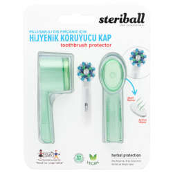 Steriball Pilli veya Şarjlı Diş Fırçaları İçin Hijyenik Diş Fırçası Kabı - Yeşil - 1