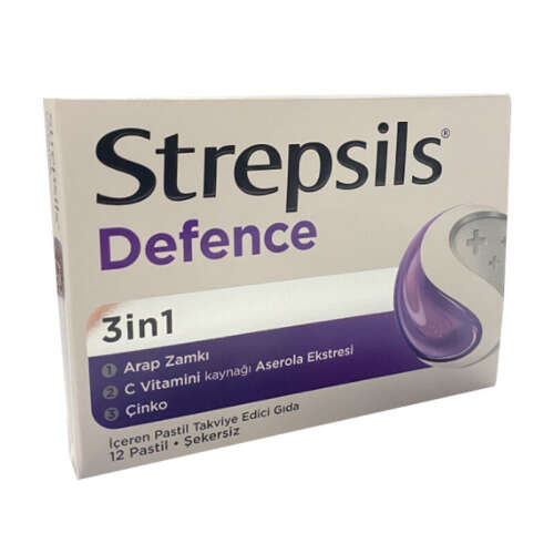 Strepsils Defence Takviye Edici Gıda 12 Pastil - 1