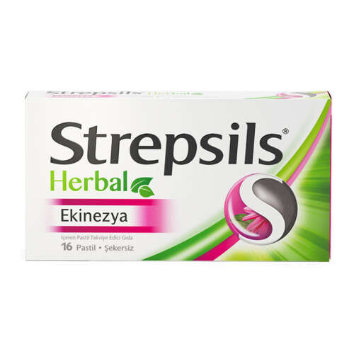 Strepsils Herbal Ekinezya İçerikli Pastil Takviye Edici Gıda 16 Pastil - 1