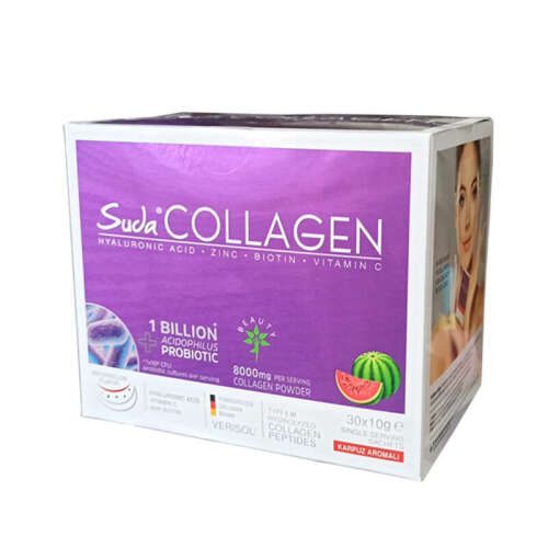 Suda Collagen Takviye Edici Gıda Karpuz Aromalı 30 x 10 gr - Toz Saşe - 1