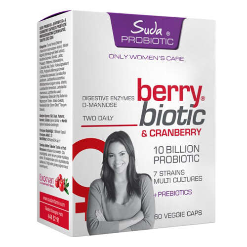 Suda Probiotic Berrybiotic Cranberry İçeren Takviye Edici Gıda 60 Kapsül - 1