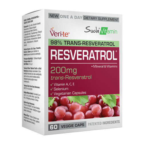 Suda Vitamin Resveratrol 60 Bitkisel Kapsül - 1