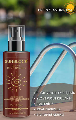 Sunblock Nemlendirici ve Bronzlaştırıcı Yağ 100 ml - 2