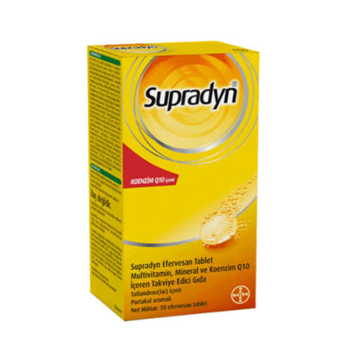 Supradyn Vitamin, Mineral ve Koenzim Q10 İçeren 30 Efervesan Tablet - 1