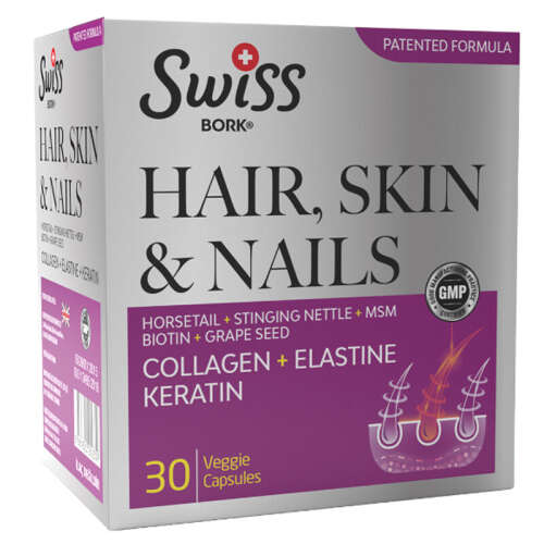 Swiss Bork Hair, Skin, Nails Takviye Edici Gıda 30 Kapsül - 1