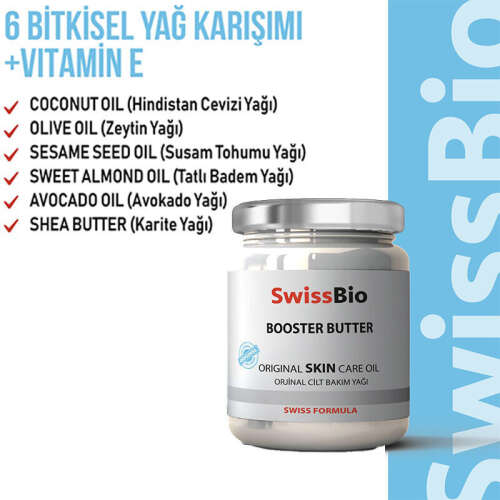 SwissBio Booster Butter Orjinal Cilt Bakım Yağı 200 ml - 2