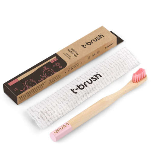 T-Brush Bambu Çocuk Diş Yumuşak Fırçası Pembe - 2