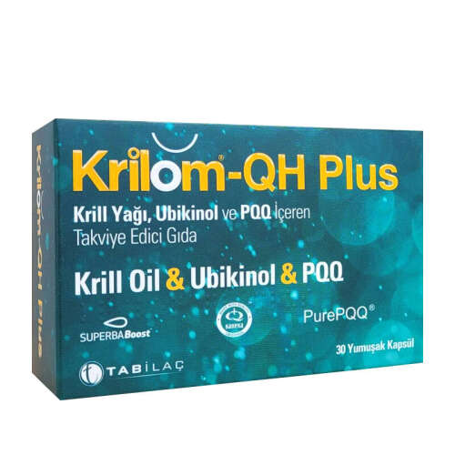 Tab İlaç Krilom-QH Plus Krill Yağı İçeren Takviye Edici Gıda 30 Kapsül - 1