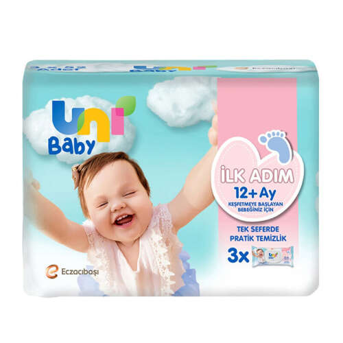 Uni Baby İlk Adım Islak Mendil 3x52 Adet - 1