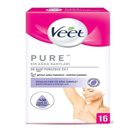 Veet Bikini Bölgesi ve Koltuk Altı 16 Adet Sir Ağda Bantı - 1