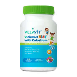 Velavit V-Firstect Kids with Colostrum Takviye Edici Gıda 30 Kapsül - 1