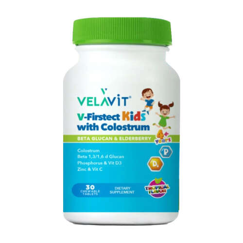 Velavit V-Firstect Kids with Colostrum Takviye Edici Gıda 30 Kapsül - 1