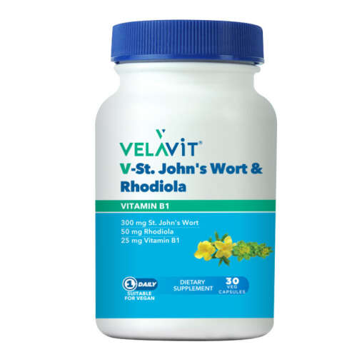 Velavit V-St.Johns Wort Rhodiola Takviye Edici Gıda 30 Kapsül - 1