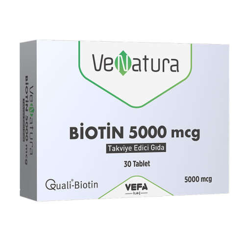 VeNatura Biotin 5000 mcg Takviye Edici Gıda 30 Tablet - 1