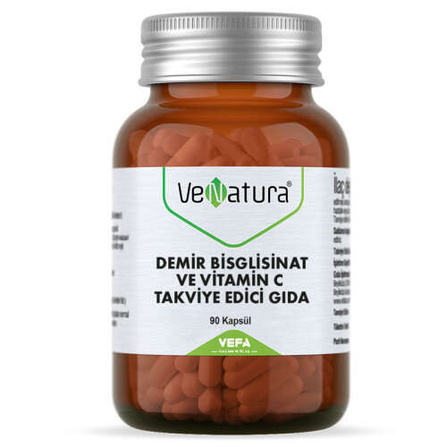 VeNatura Demir Bisglisinat ve Vitamin C 90 Kapsül - 1