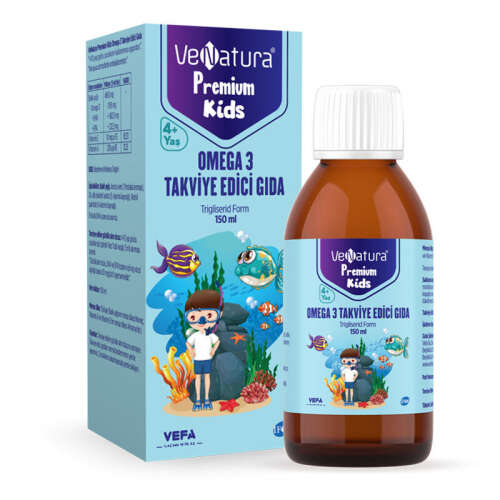 VeNatura Kids Premium Omega 3 Takviye Edici Gıda 150 ml - 1