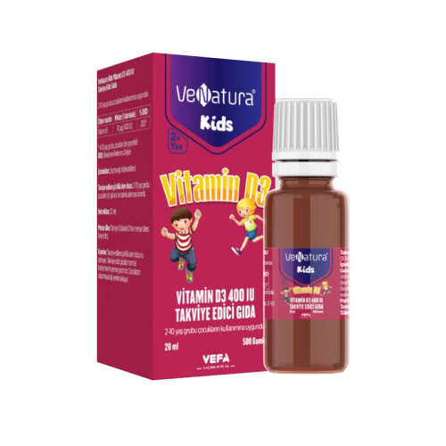 Venatura Kids Vitamin D3 400 IU Takviye Edici Gıda 20 ml - 1