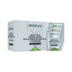 Venatura Methyl Plus Kreatin-Betain-Alfa Gliserofosfokolin ve B Vitaminleri 30 Saşe - 1