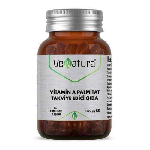 VeNatura Vitamin A Palmitat Takviye Edici Gıda 60 Yumuşak Kapsül - 1