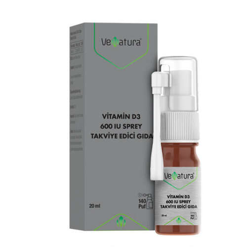 VeNatura Vitamin D3 600 IU Sprey Takviye Edici Gıda 20 ml - 1