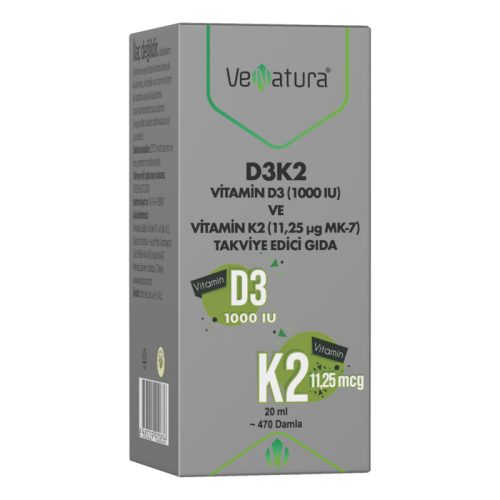 VeNatura D3K2 (11,25 mcg) Takviye Edici Gıda 20 ml - 1