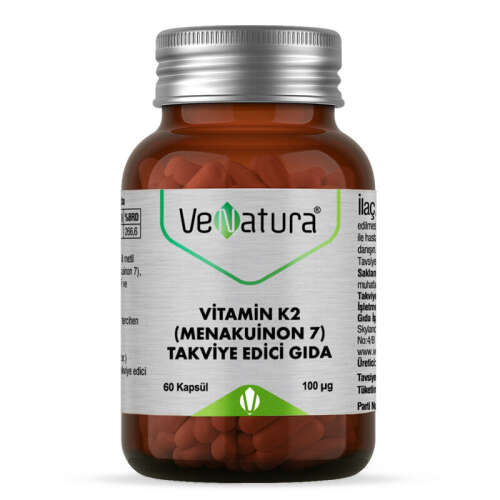 VeNatura Vitamin K2 (Menakuinon 7) Takviye Edici Gıda 60 Kapsül - 1