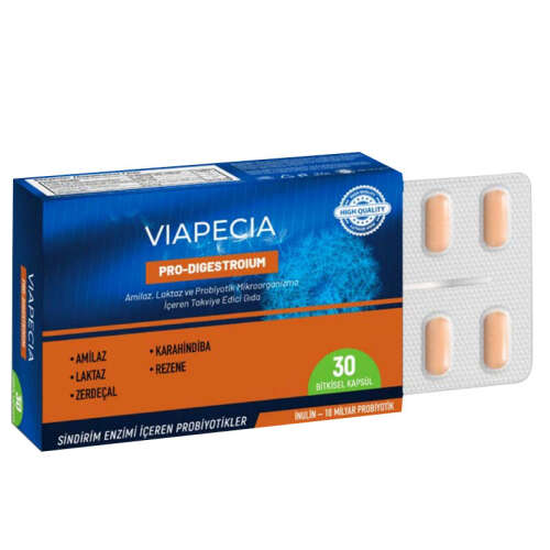 Viapecia Pro-Digestroium Takviye Edici Gıda 30 Bitkisel Tablet - 1