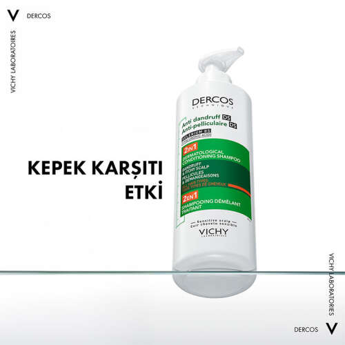 Vichy Dercos Dercos 2’si 1 Arada Kepek Karşıtı ve Nemlendirici Şampuan 390 ml - 3