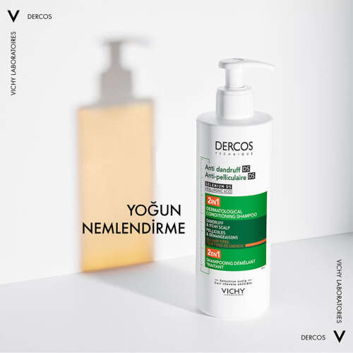 Vichy Dercos Dercos 2’si 1 Arada Kepek Karşıtı ve Nemlendirici Şampuan 390 ml - 7