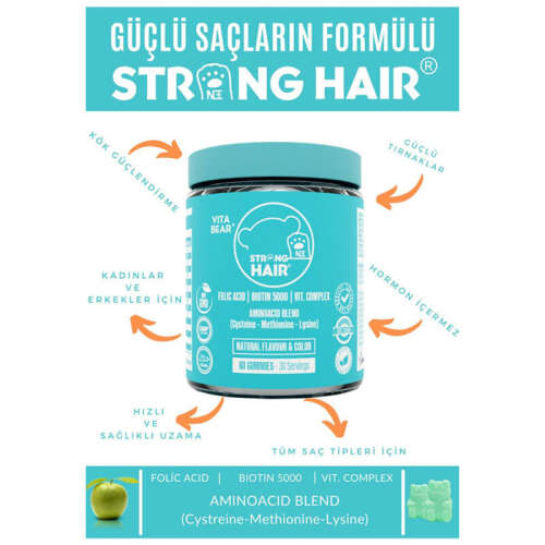 Vita Bear Strong Hair Gummy Vitamin 60 Adet - 2