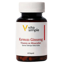 Vita Simple Kırmızı Ginseng Vitamin ve Mineraller İçeren Takviye Edici Gıda 60 Kapsül - 2