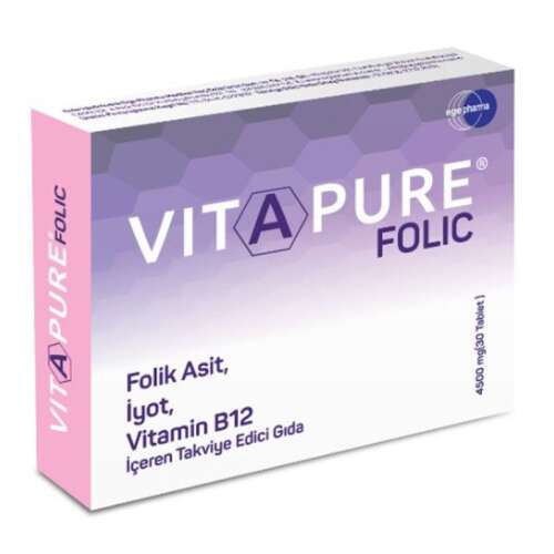 Vitapure Folic Takviye Edici Gıda 30 Tablet - 1