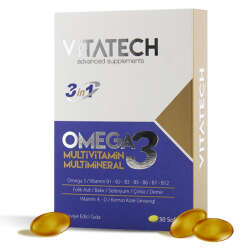 Vitatech 3 in 1 Omega 3 Multivitamin ve Multimineral 30 Kapsül - 3