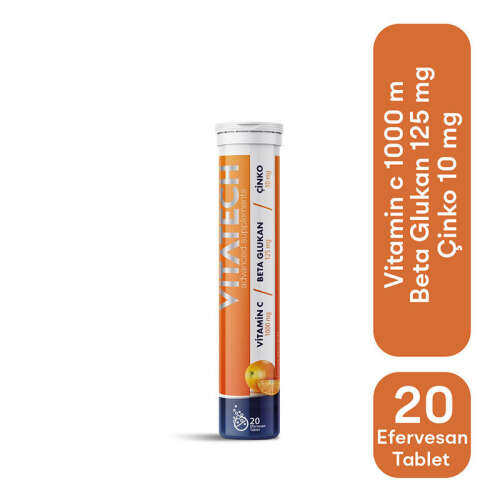 Vitatech Vitamin C Beta Glukan Çinko 20 Efervesan Tablet - 2